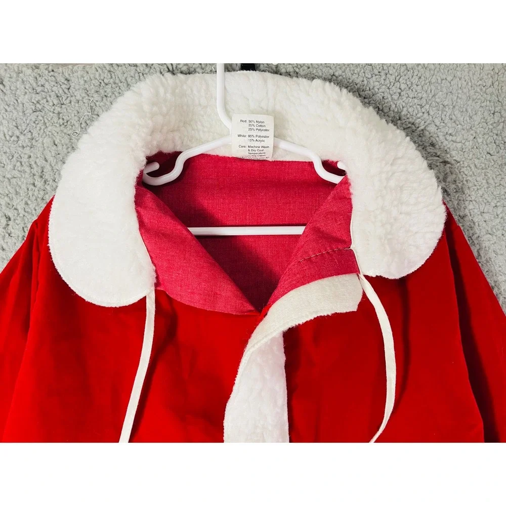 Toddler Santa Suit Jacket Vintage 90s Red White Holiday Christmas Costume